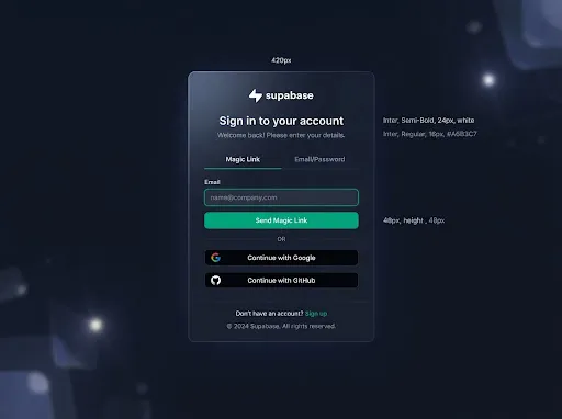 Authentication interface